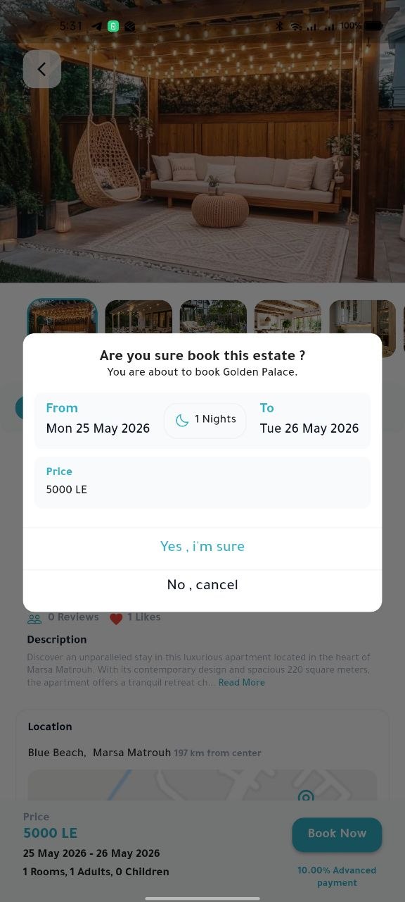 Booking confirmation