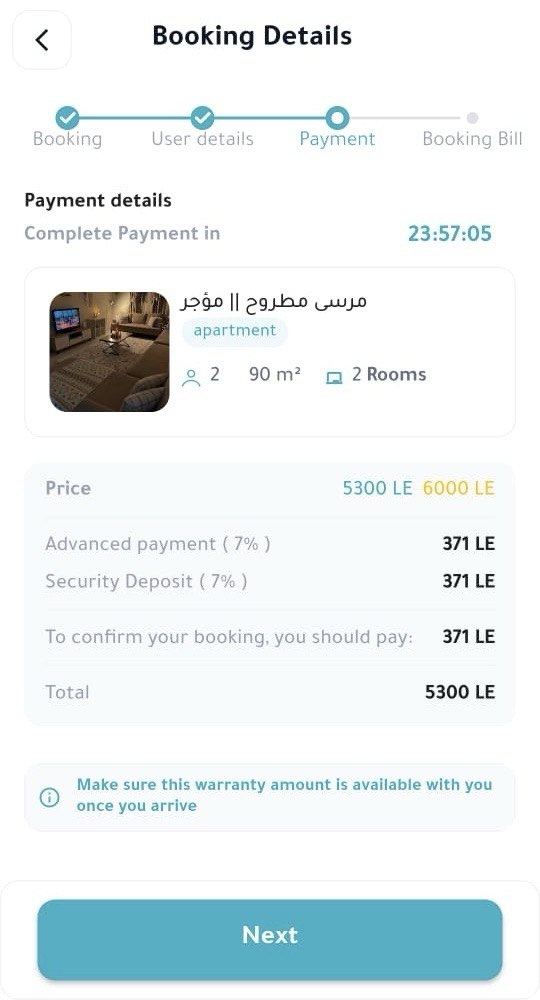 Secure deposit payment
